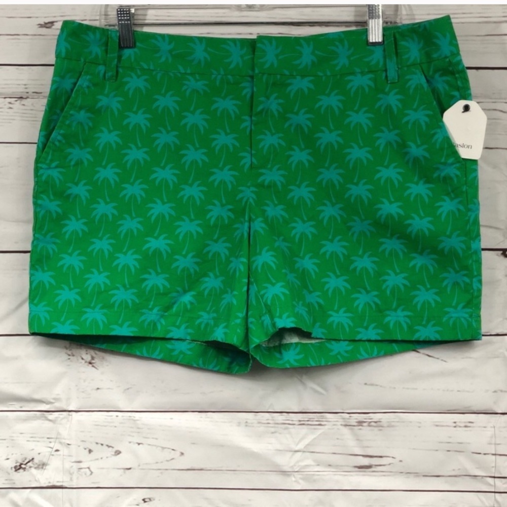 Caslon Nordstrom Palm Tree Shorts Size 14 NWT